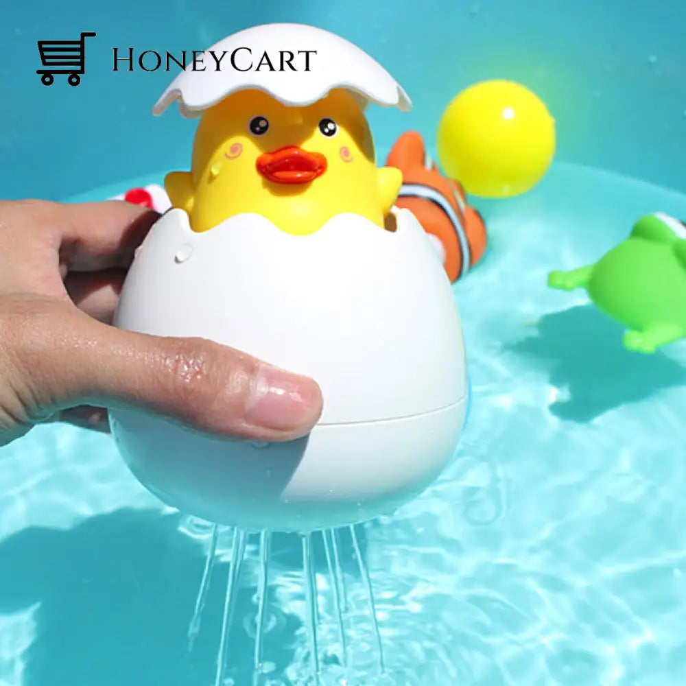 Water Sprinkler Egg Shape Baby Bath Toy Duckling Toys & Activity Equipment