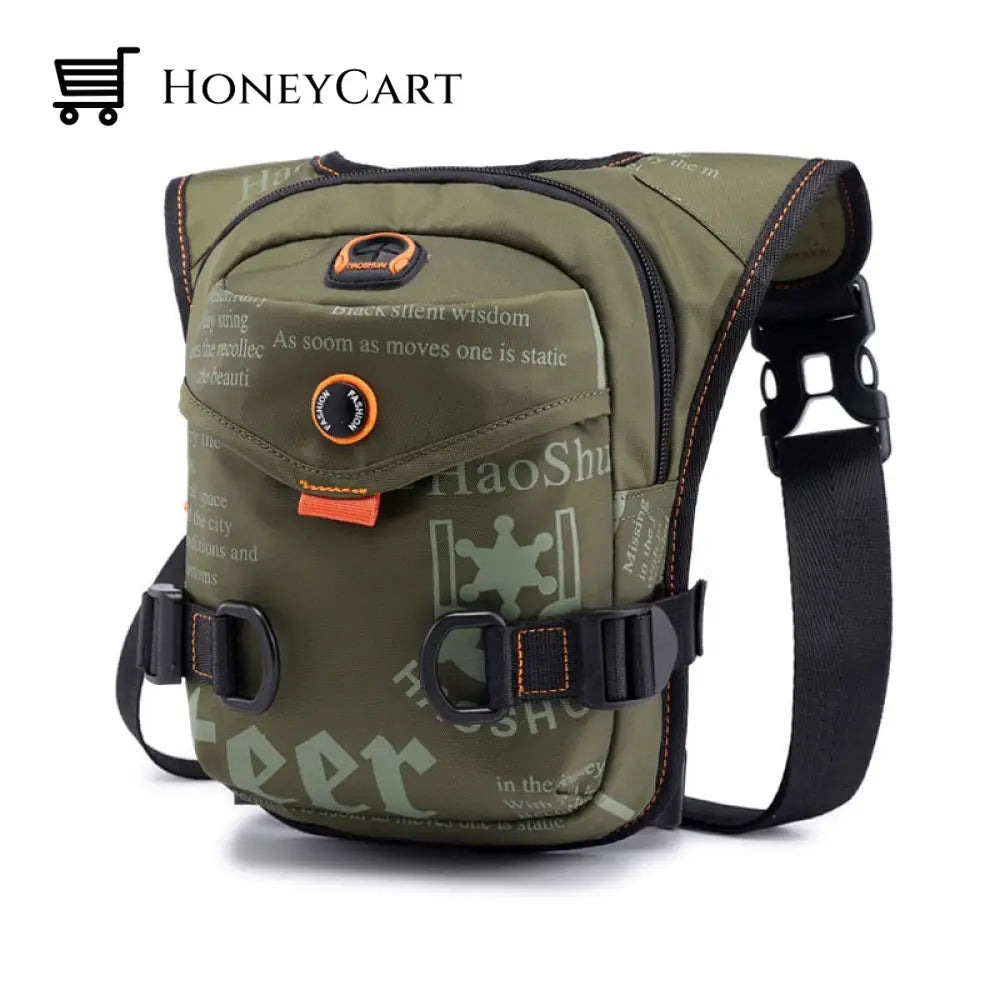 Waterproof Sporty Crossbody Bag Armygreen Leg Backpacks