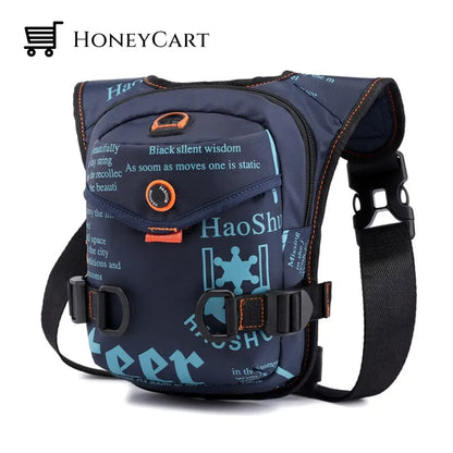 Waterproof Sporty Crossbody Bag Blue Leg Backpacks