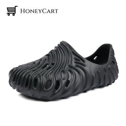 Wavy Comfy Breathable Beach Slippers Black / 35 Shoes