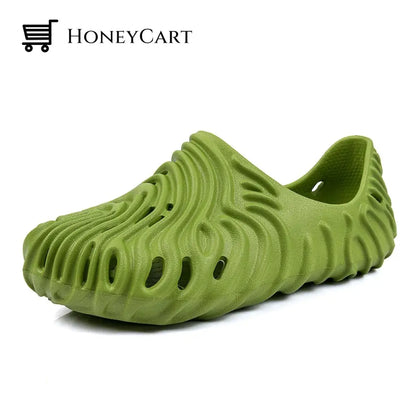 Wavy Comfy Breathable Beach Slippers Green / 35 Shoes