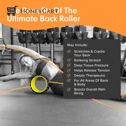 Wheel Back Roller Massager - Deep Tissue Massage Exercise & Fitness