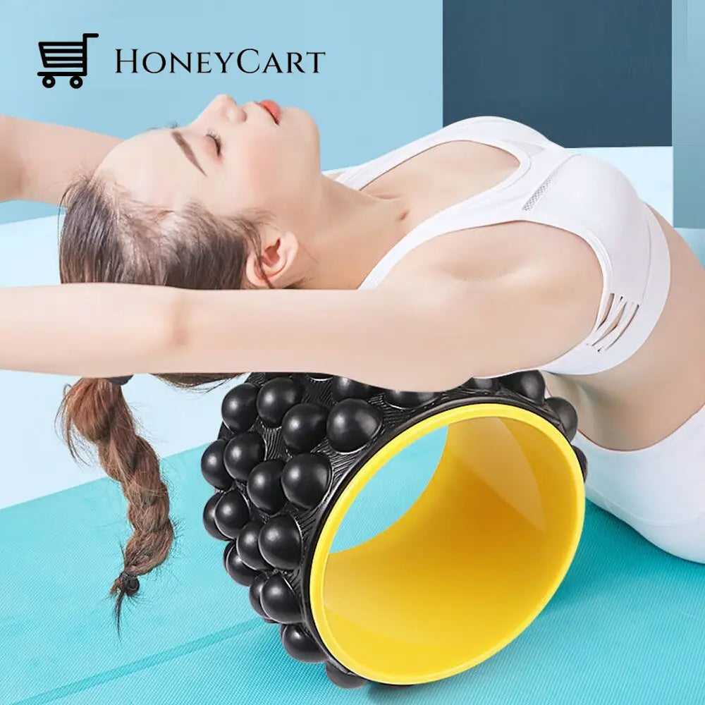 Wheel Back Roller Massager - Deep Tissue Massage Exercise & Fitness