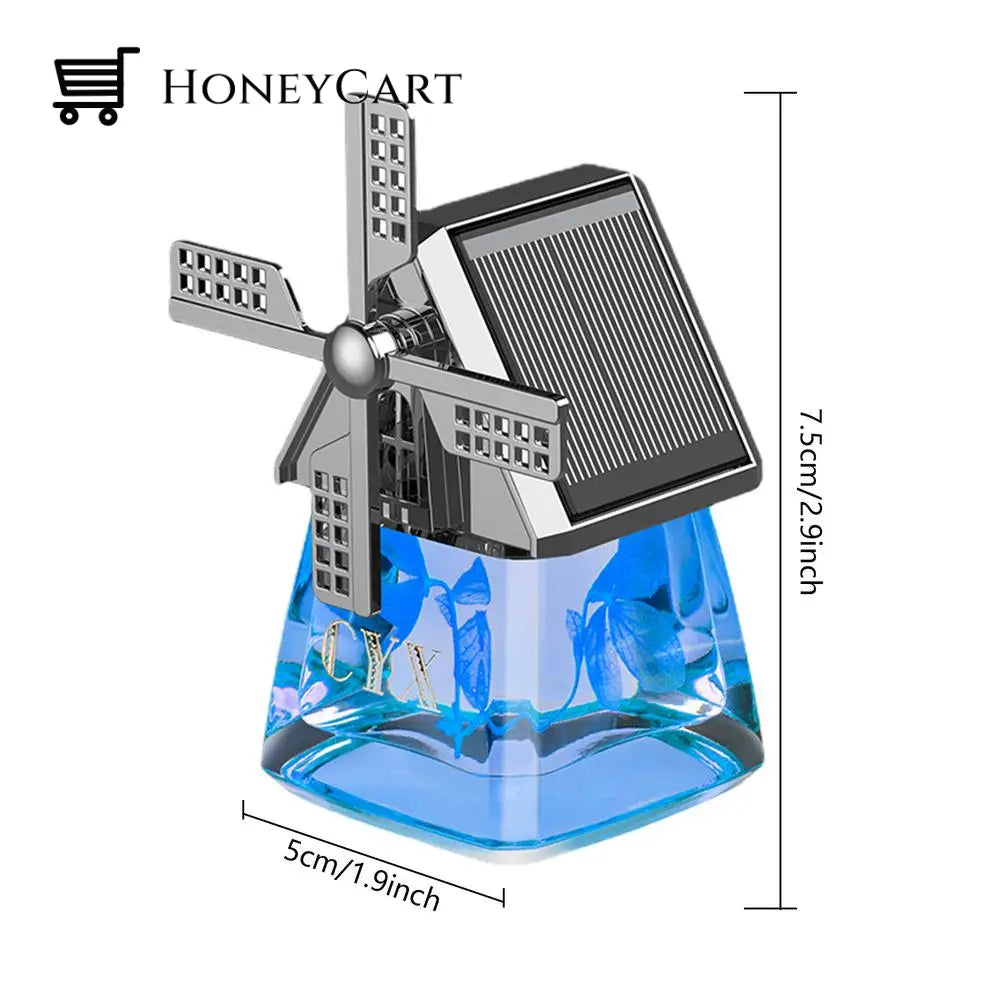 Windmill Solar Energy Rotating Aromatherapy Car Air Freshener