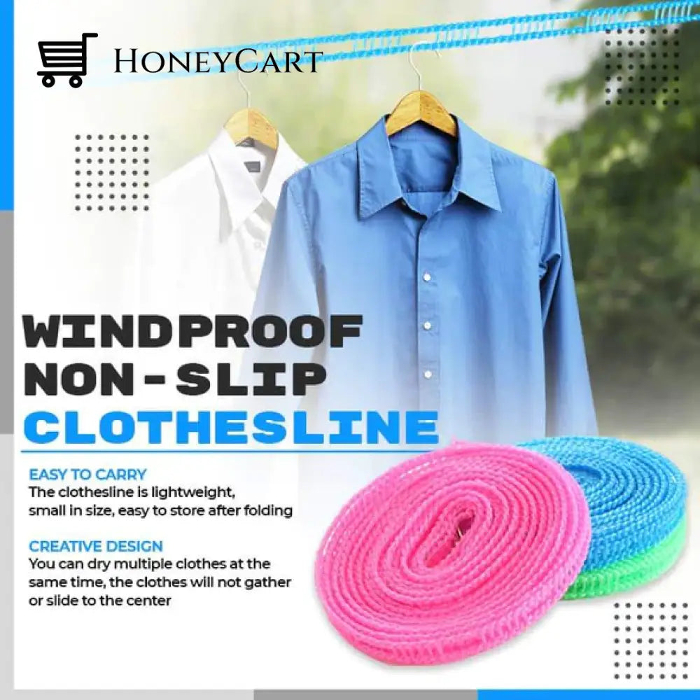 Windproof Non-Slip Clothesline(Buy 3 Get 2 Free Now)