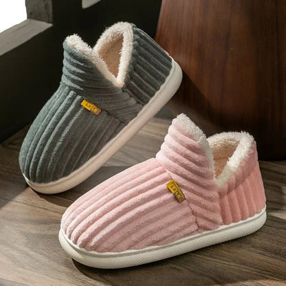 Winter Couple Cotton Slippers, Non-Slip Warm Cotton Flip-Flops for Women & Men