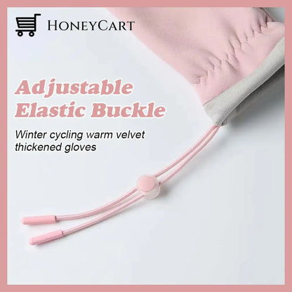 Winter Cycling Warm Velvet Thickened Gloves Sports & Outdoors