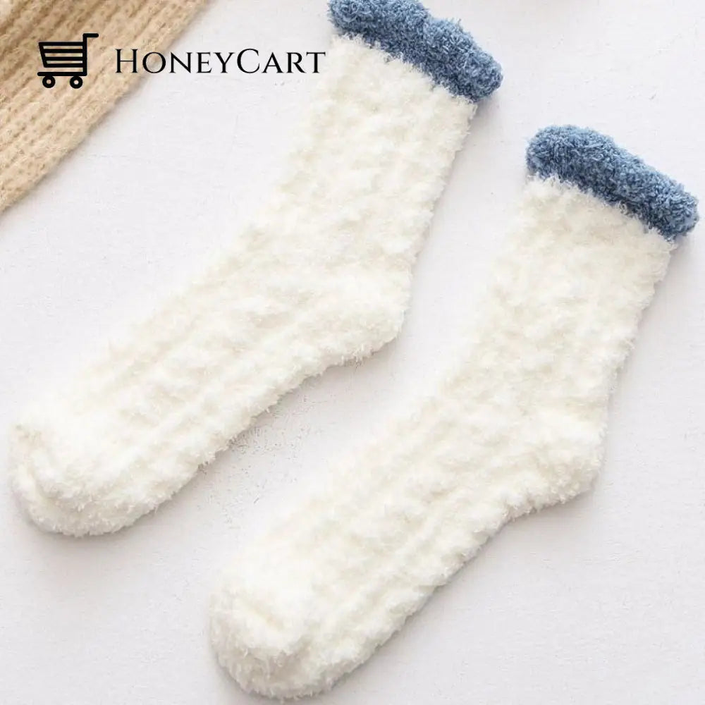 Winter Warm Soft Socks 1 Pair / White