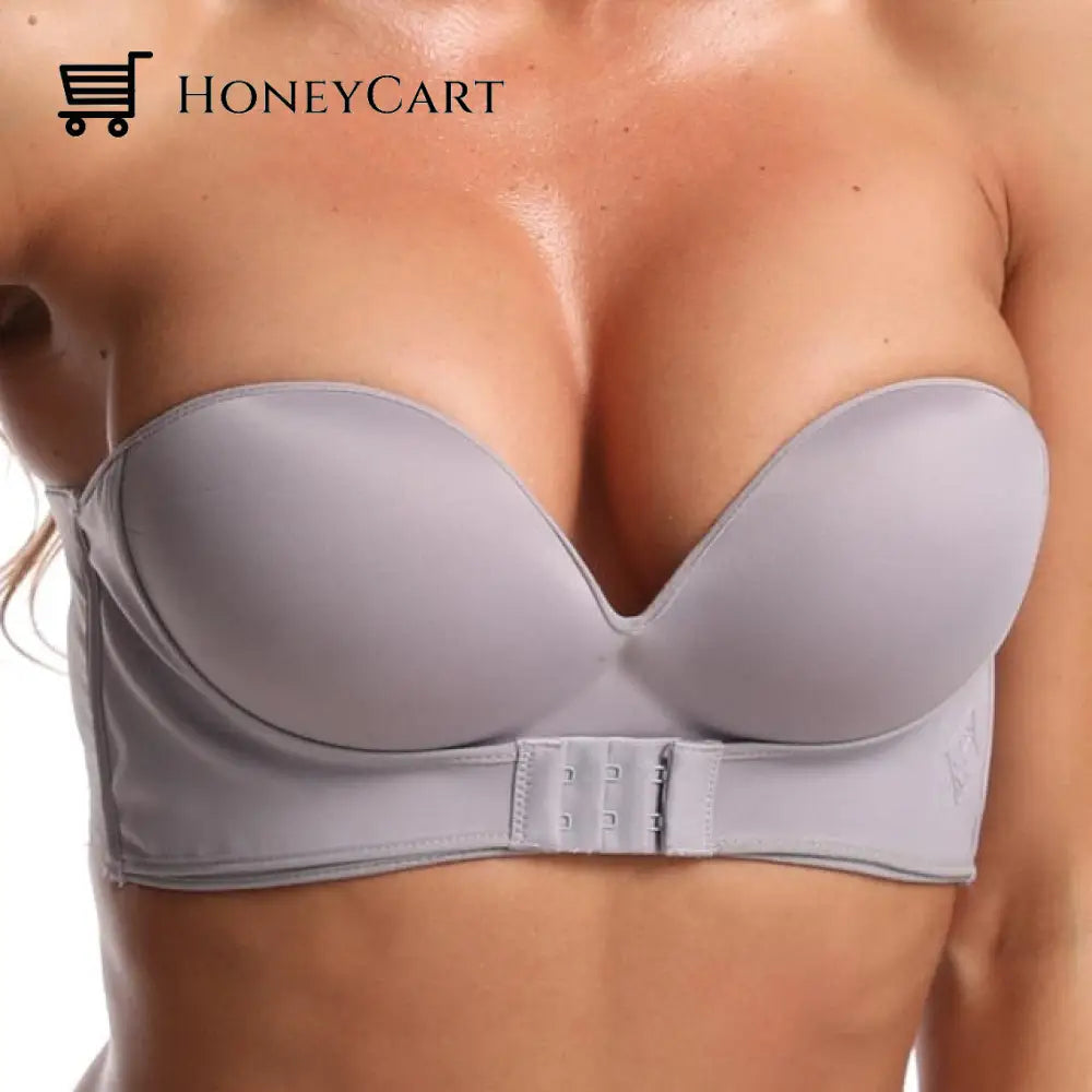 Wire Free Sexy Push Up Invisible Bras Front Closure Lift Bra Strapless Seamless Bralette