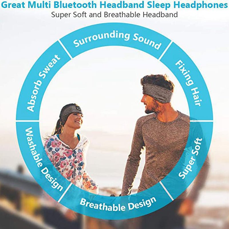 2-in-1 Wireless Sleeping Headphones, Sports Headband, for Sleeping, Workout, Jogging, Insomnia