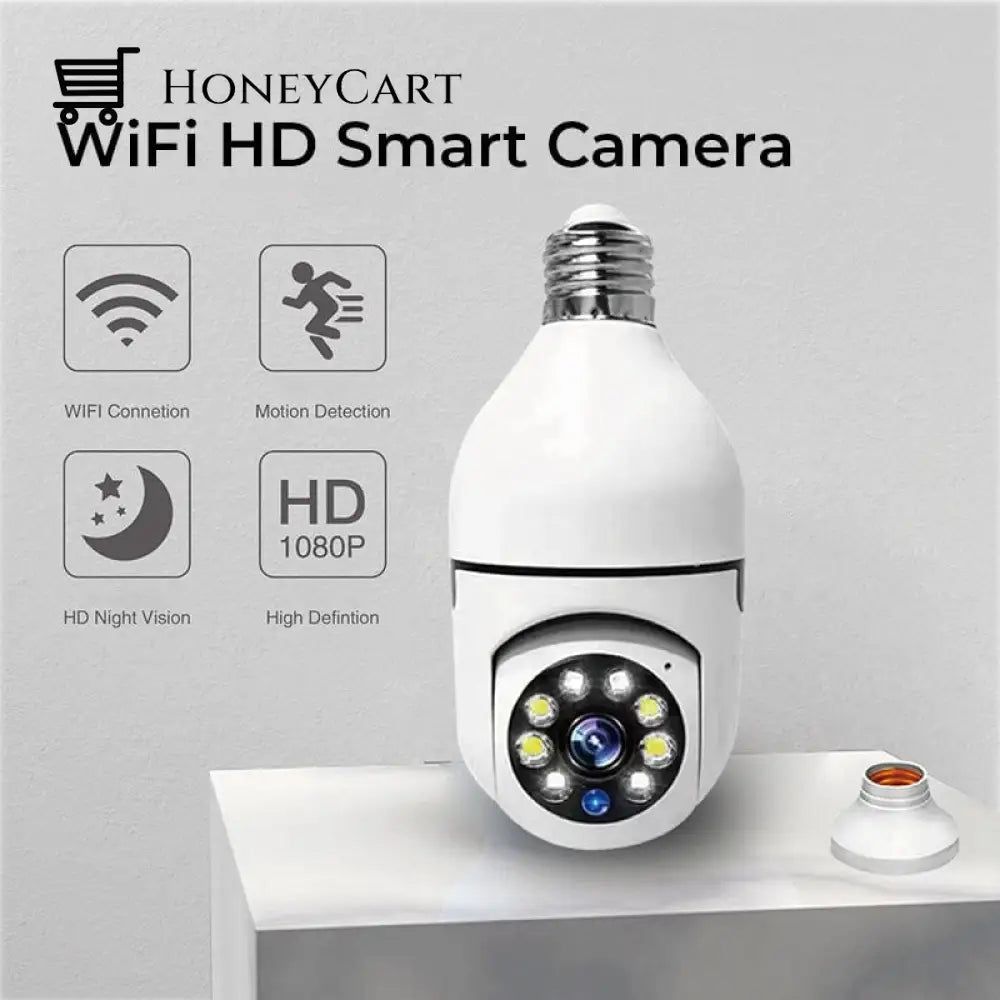 Wireless Wifi Light Bulb Camera Security