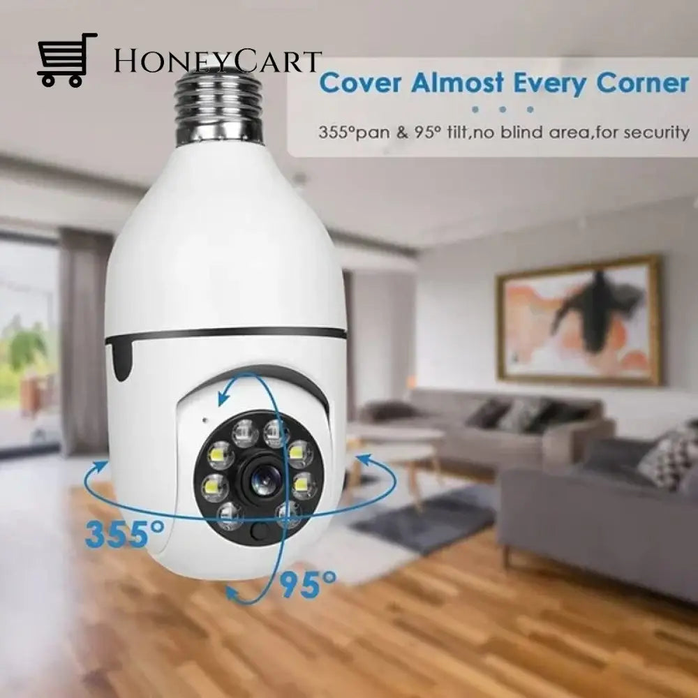 Wireless Wifi Light Bulb Camera Security