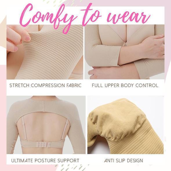 Women Arm Shaping Sleeves with Posture Support - Slimming Arm Sleeves Shapewear