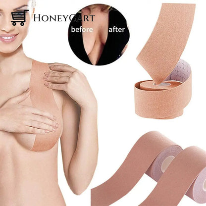 Women Boob Tape Invisible With Nipple Cover Diy Breast Lift Push Up Sticky For Plus Size And Large