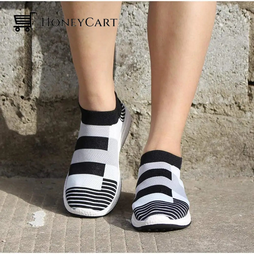 Women Breathable Platform Flats Comfortable Slip On Shoes Slip-On Shoes