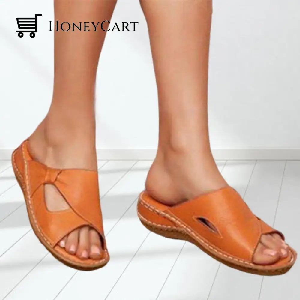 Women Casual Summer Sandals Brown / 35