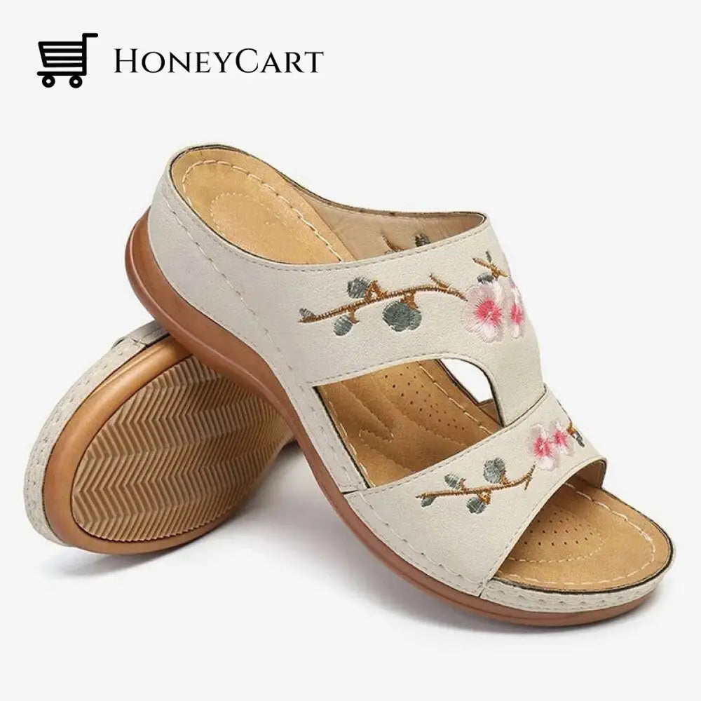 Women Casual Wedge Comfortable Flower Sandals