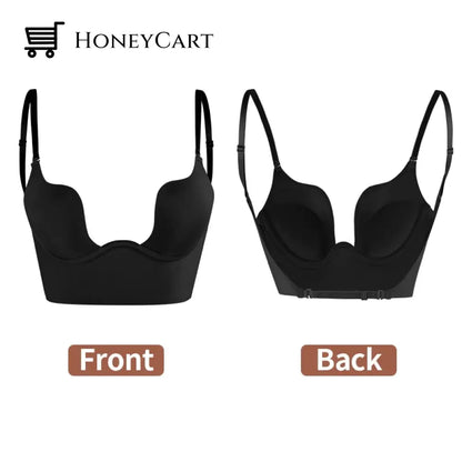 Women Deep U Neck Secret Plunge Bra