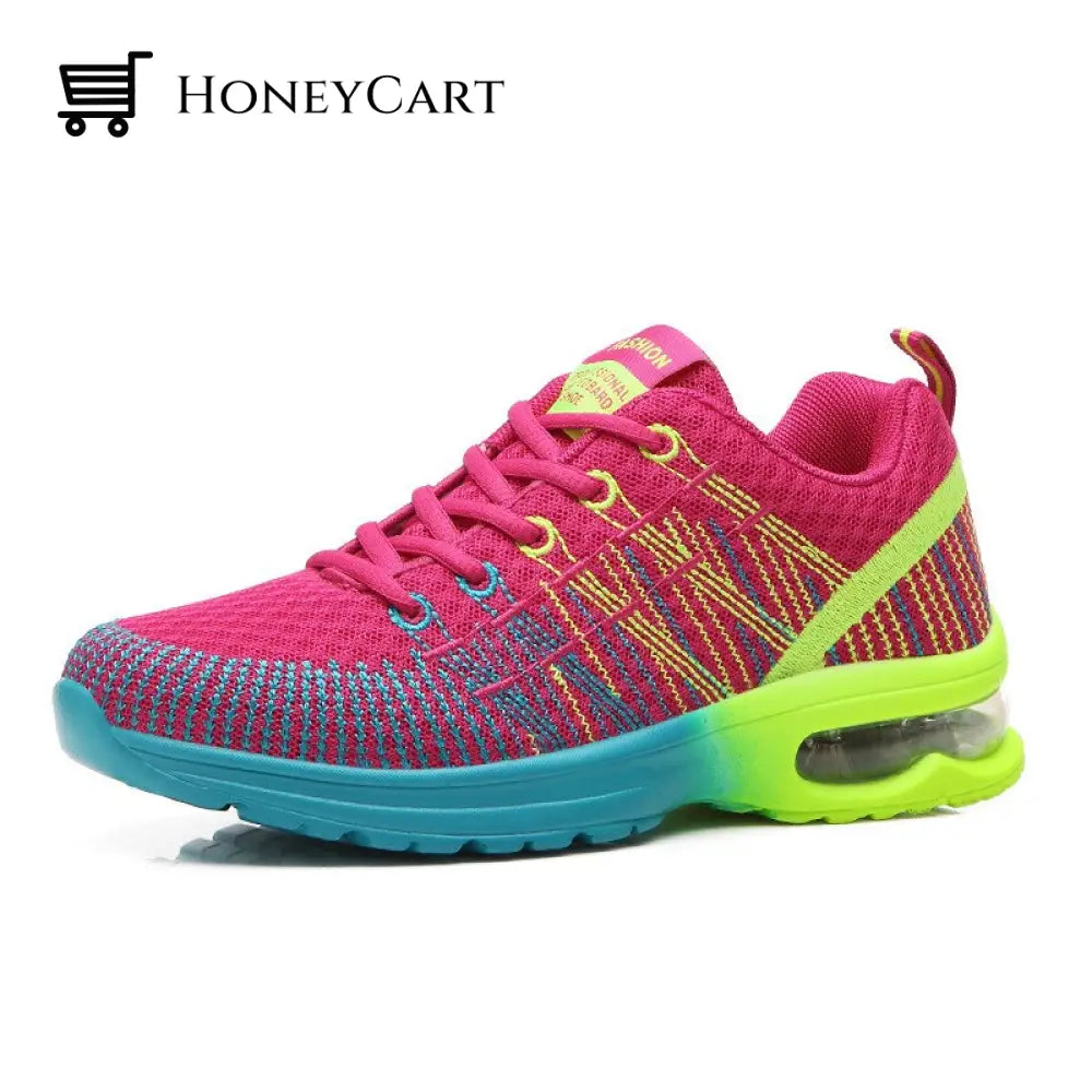 Women Orthopedic Sneakers Stylish Walking Shoes Rose Red / Us 5.5