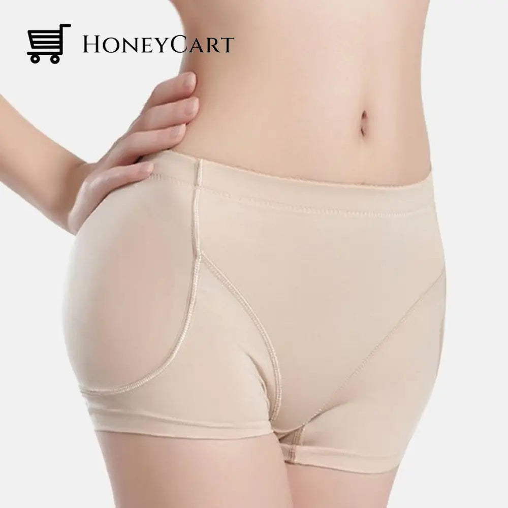Women Plus Size Padded Butt Lifter Panties Beige / M Lifter
