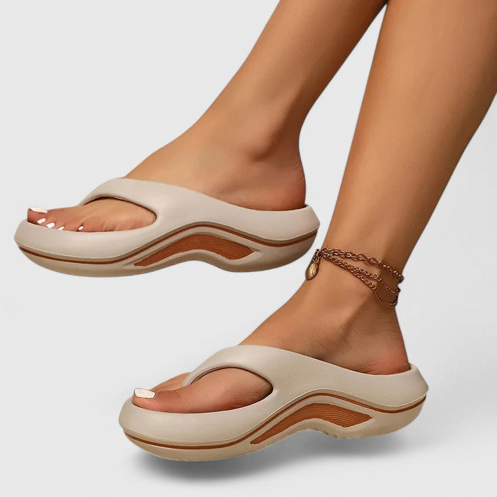 Womens Slide Sandals with Contoured Arch Support and Open Toe Design, 6 Colors