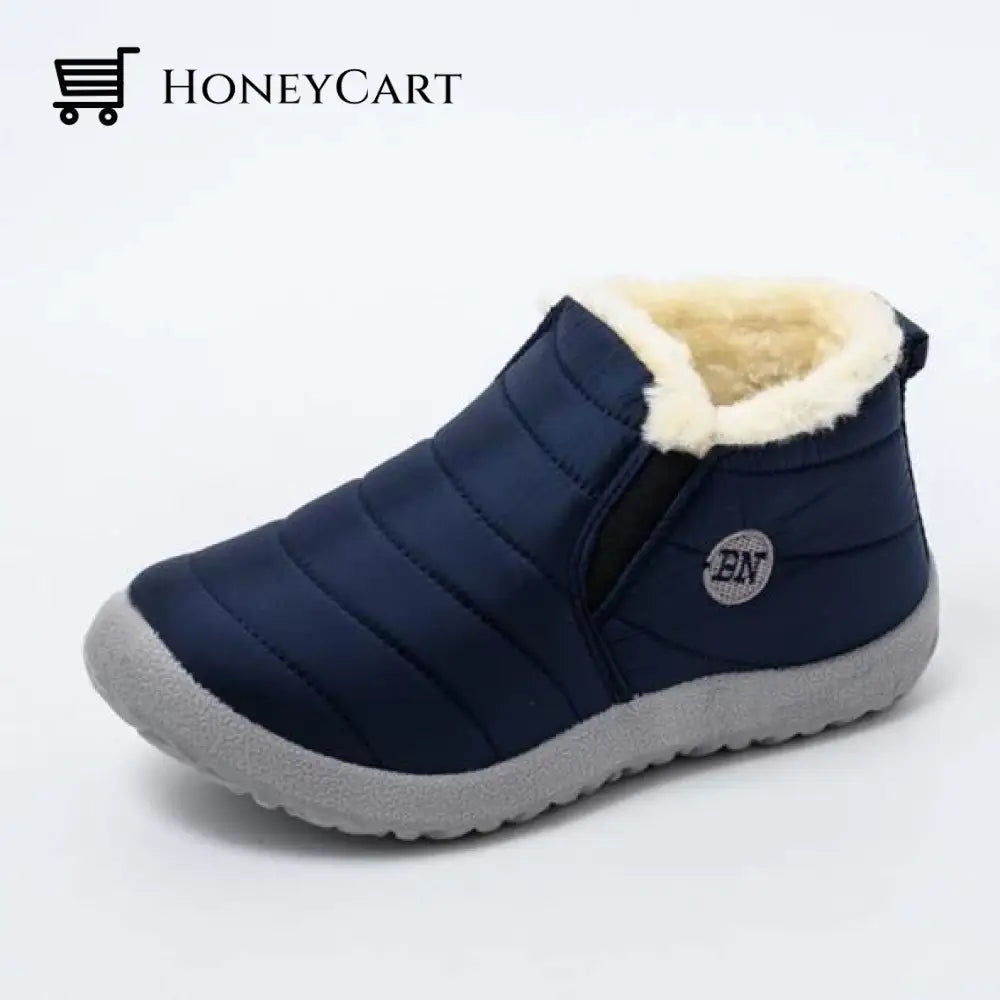 Women S Waterproof Anti Slip Snow Boots Blue / 6 Standard Fitd Tool