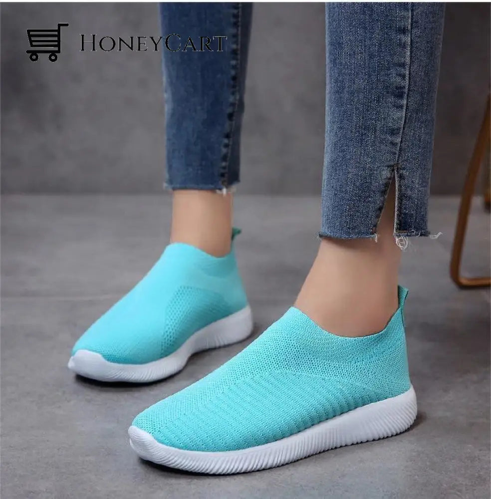 Women Soft Walking Shoes Blue / 4.5 Womens Flats