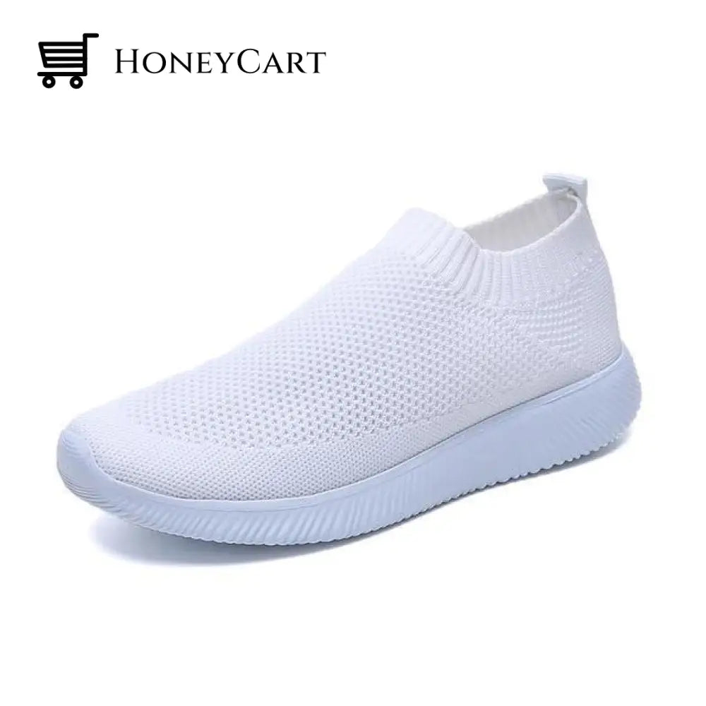 Women Soft Walking Shoes White / 4.5 Womens Flats