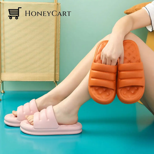 Women Thick Soles Eva Sofa Slides Anti-Slip Indoor Sandals Sandals