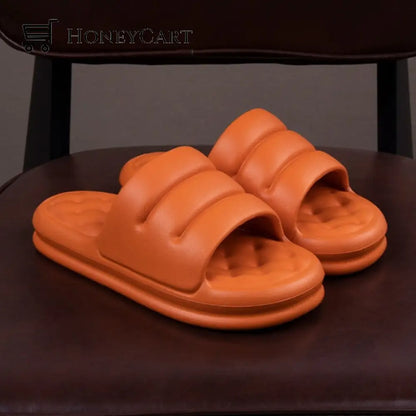 Women Thick Soles Eva Sofa Slides Anti-Slip Indoor Sandals Orange / 5.5-6 Sandals