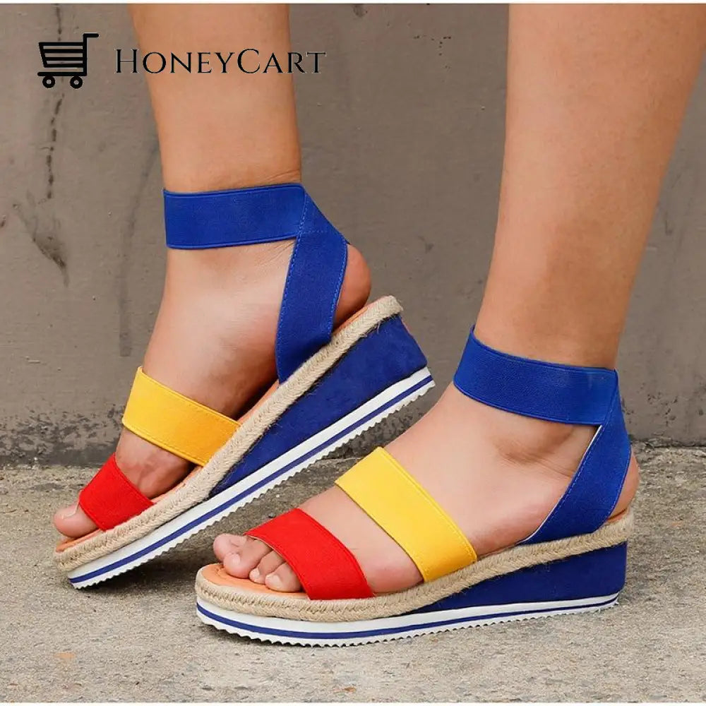 Women Woven Wedge Casual Platform Heel Sandals Wedge Platform Sandals