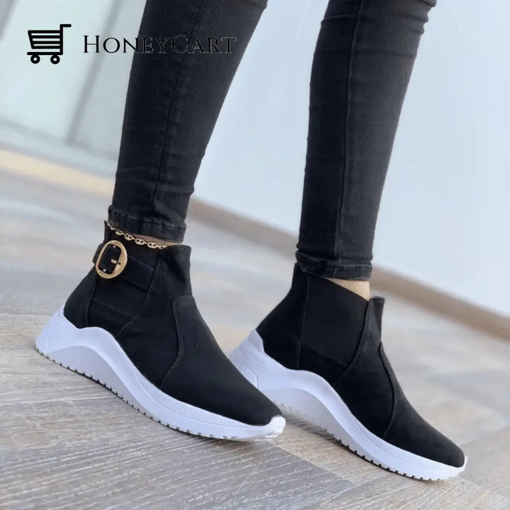 Womens Boots 2022 Genuine Leather Ankle For Woman Black / 6 Orthopedic Shoes & Sandals