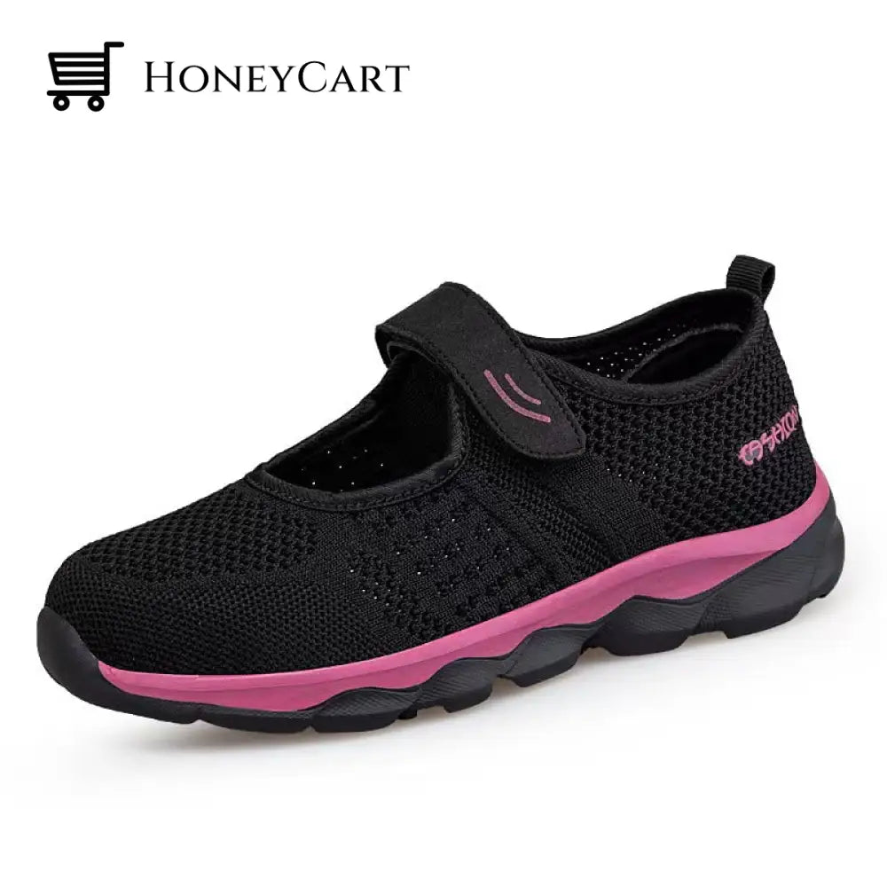 Womens Breathable Orthopedic Comfort Shoes Black / Us5.5/Uk3.5/Eu35