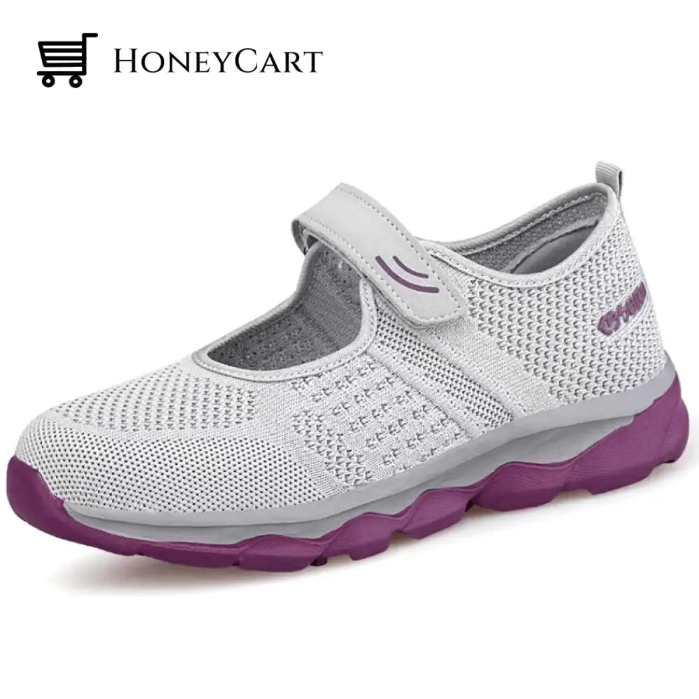Womens Breathable Orthopedic Comfort Shoes Gray / Us5.5/Uk3.5/Eu35
