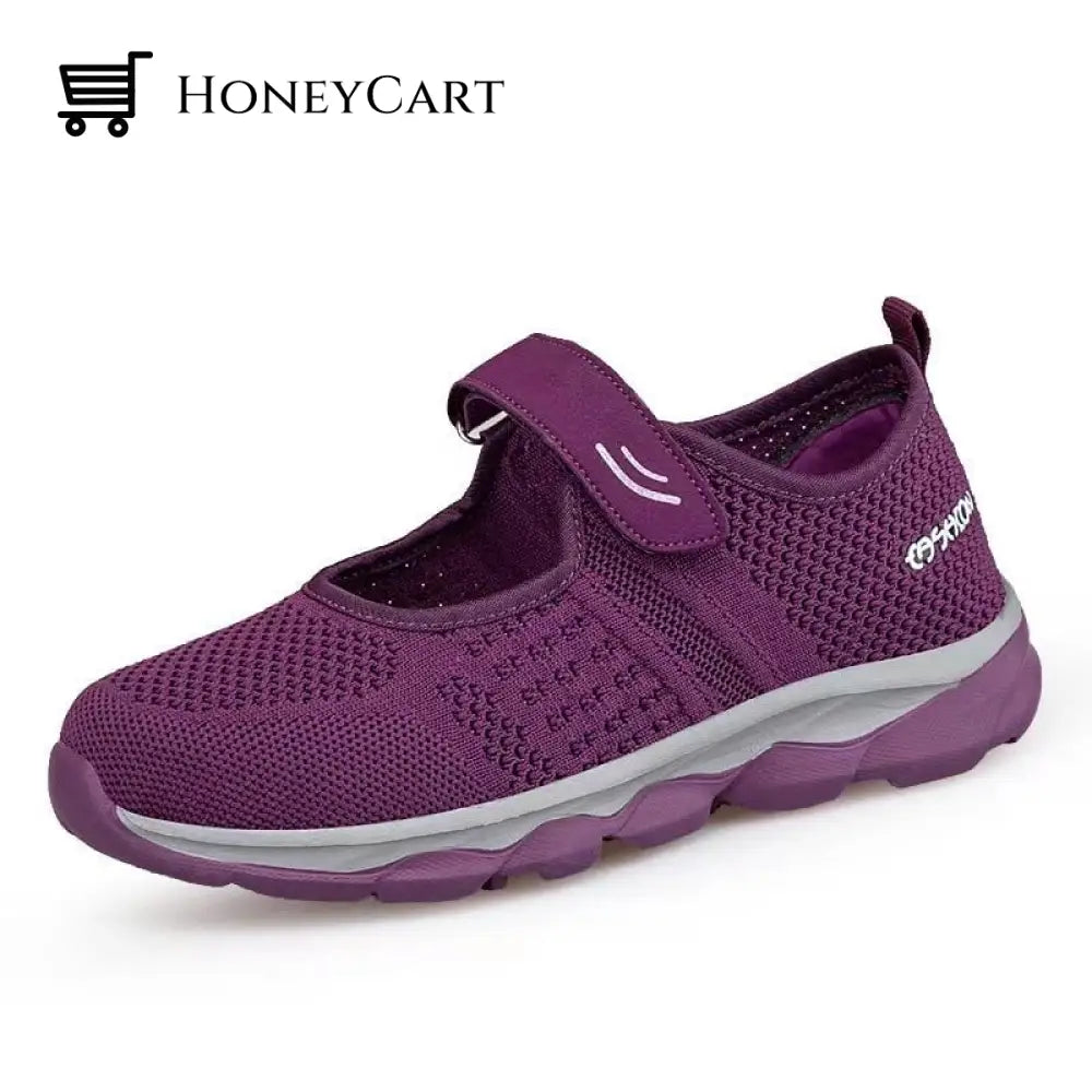 Womens Breathable Orthopedic Comfort Shoes Purple / Us5.5/Uk3.5/Eu35