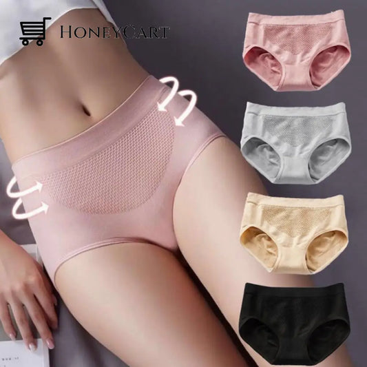 Womens Breathable Panties With Honeycomb Structure