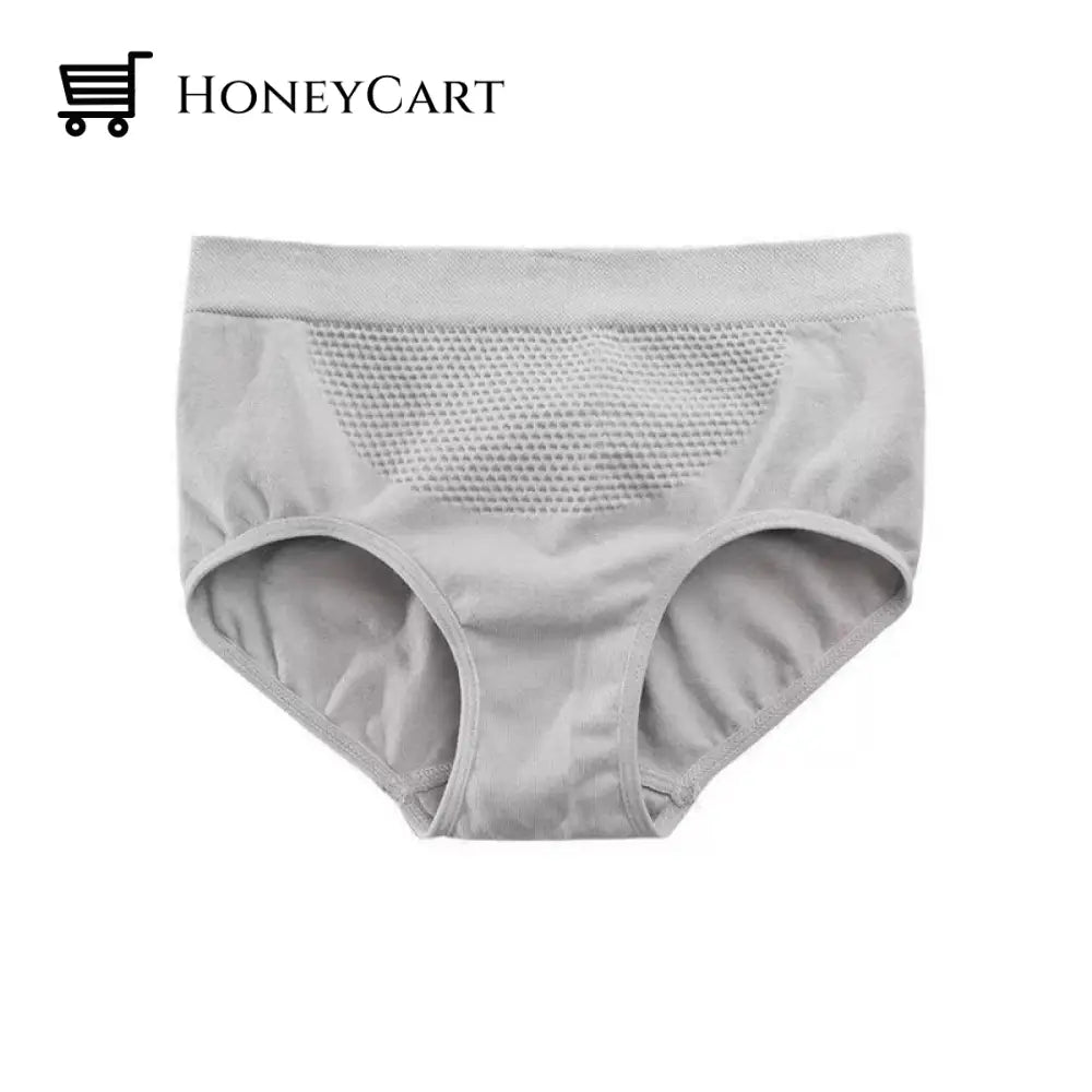 Womens Breathable Panties With Honeycomb Structure Grey