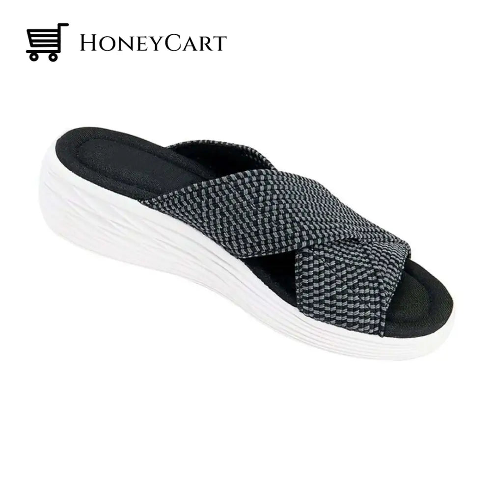 Womens Breathable Stretch Cross Sandals Ltt-Shoes