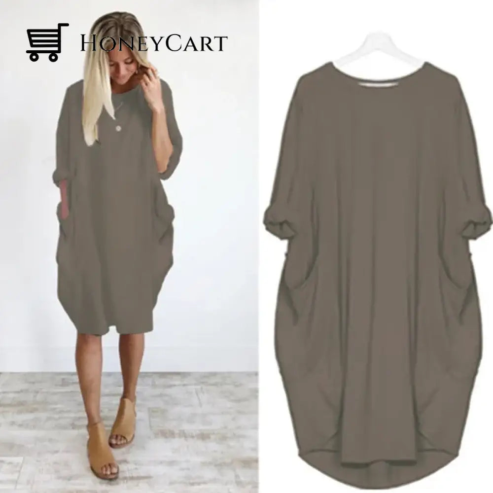 Womens Casual Solid O Outline Dress Tool