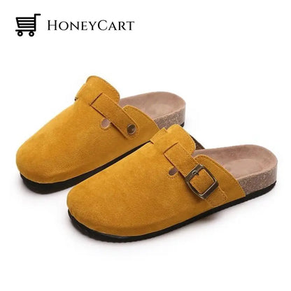 Womens Clogs Non-Slip Shoes For Bunions And Wide Feet Yellow / 5