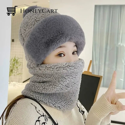 Womens Cycling Windproof Scarf Hat Gray Tool