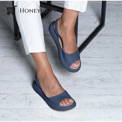Womens Fish Mouth Slingback Sandals