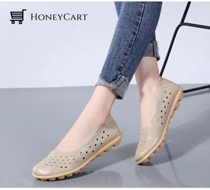 Womens Flats For Bunions Beige / 4