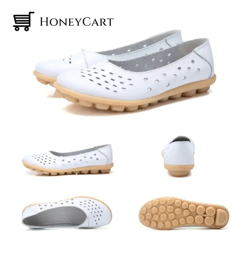 Womens Flats For Bunions White / 4