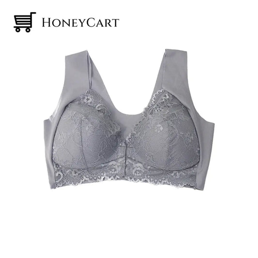 Womens Front Fastening Bra Gray / M