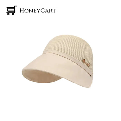 Womens Large Brim Sunscreen Hat Beige