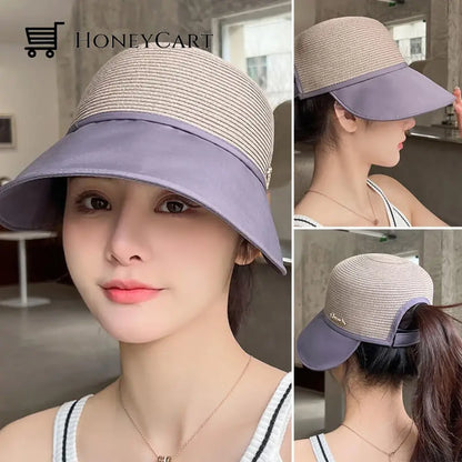 Womens Large Brim Sunscreen Hat For Beach Outing In Summer Tool