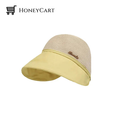 Womens Large Brim Sunscreen Hat Yellow