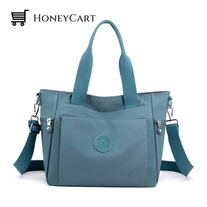 Womens Multicolor Large Capacity Tote Bag Haze Blue