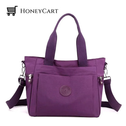 Womens Multicolor Large Capacity Tote Bag Purple